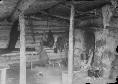 Interior of a shack