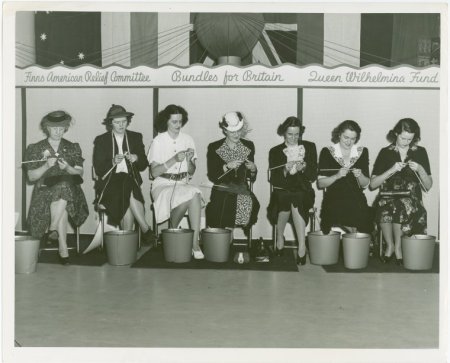 Australian participation in war knitting marathon at New York's world fair 1939-1940 (Photo Source: NYPL Digital Library Archive)